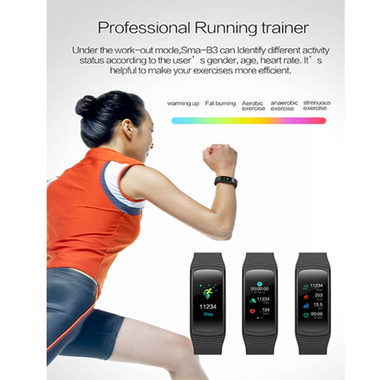 SMA-B3 Fitness Tracker 0.96 inch Bluetooth Smart Bracelet, IP67 Waterproof, Support Activity Traker / Heart Rate Monitor / Blood Pressure Monitor / Remote Capture, SMA-B3/Black, SMA-B3/Orange, SMA-B3/Green, SMA-B3/Blue – Waterproof, Bluetooth, TPU