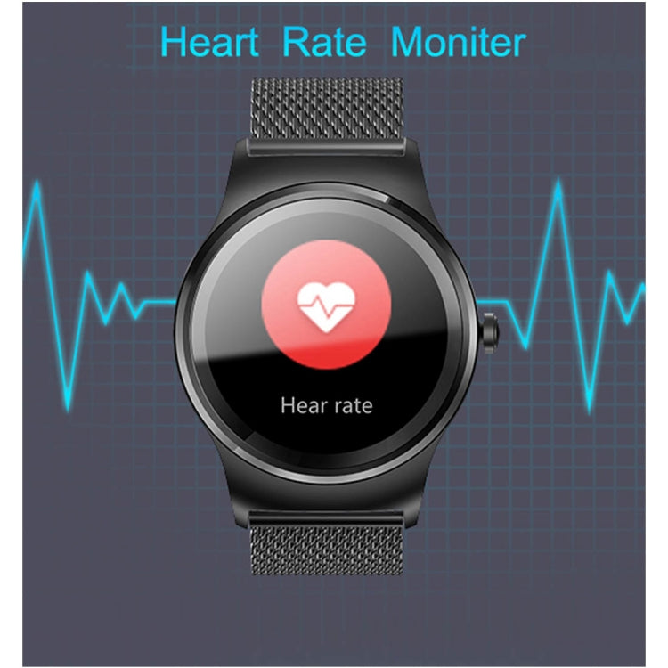Smart Watch – 1.28" Screen, Heart Rate Monitoring, Leather