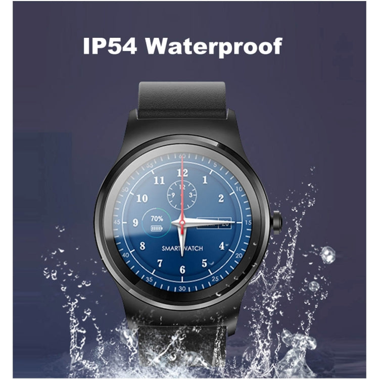 Smart Watch – 1.28" Screen, Heart Rate Monitoring, Leather