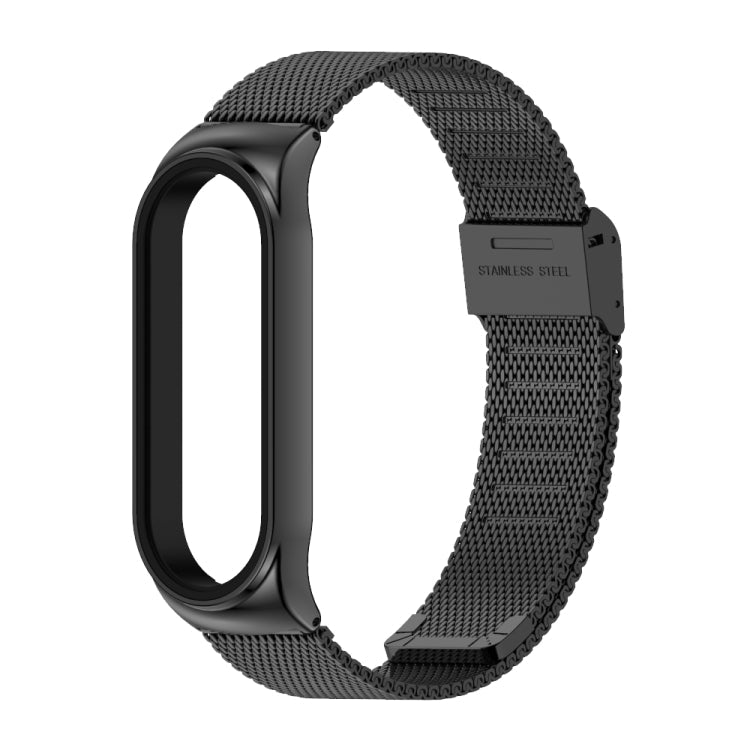 Mijobs Milan CS Screwless Buckle Metal Watch Band Case for Xiaomi Mi Band 5 & 6, Host not Included Black