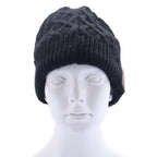 Wavy Textured Knitted Bluetooth Headset Warm Winter Beanie Hat with Mic for Boy & Girl & Adults – Bluetooth