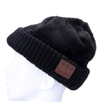 Wavy Textured Knitted Bluetooth Headset Warm Winter Beanie Hat with Mic for Boy & Girl & Adults – Bluetooth