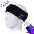Knitted Bluetooth Headsfree Sport Music Headband with Mic for iPhone / Samsung and Other Bluetooth Devices – Bluetooth Black