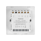 Sonoff T2 Touch 86mm Tempered Glass Panel Wall Switch Smart Home Light Touch Switch, Compatible with Alexa and Google Home, AC 100V-240V, UK Plug, 86mm/ 2 UK Plug
