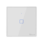 Sonoff T2 Touch 86mm Tempered Glass Panel Wall Switch Smart Home Light Touch Switch, Compatible with Alexa and Google Home, AC 100V-240V, EU Plug, 86mm/ 1 EUPlug 86mm 1 EUPlug