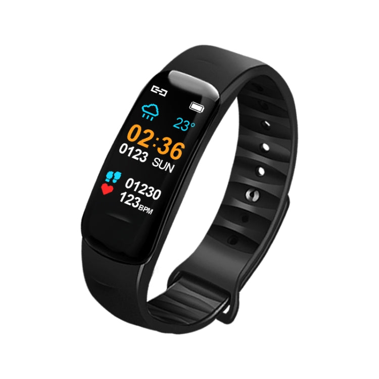 DOMIN0 C1S 0.96 inches IPS Color Screen Smart Bracelet IP67 Waterproof, Support Call Reminder /Heart Rate Monitoring /Blood Pressure Monitoring /Sleep Monitoring /Sedentary Reminder / Remote Control – Waterproof, TPU Black