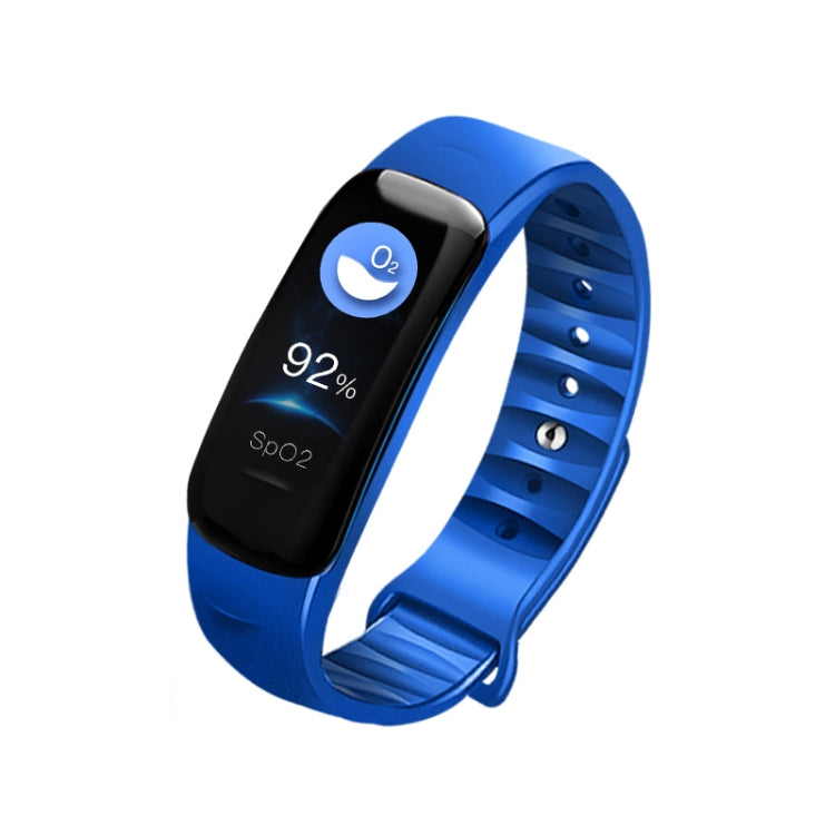 DOMIN0 C1S 0.96 inches IPS Color Screen Smart Bracelet IP67 Waterproof, Support Call Reminder /Heart Rate Monitoring /Blood Pressure Monitoring /Sleep Monitoring /Sedentary Reminder / Remote Control – Waterproof, TPU Blue