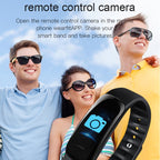 DOMIN0 C1S 0.96 inches IPS Color Screen Smart Bracelet IP67 Waterproof, Support Call Reminder /Heart Rate Monitoring /Blood Pressure Monitoring /Sleep Monitoring /Sedentary Reminder / Remote Control