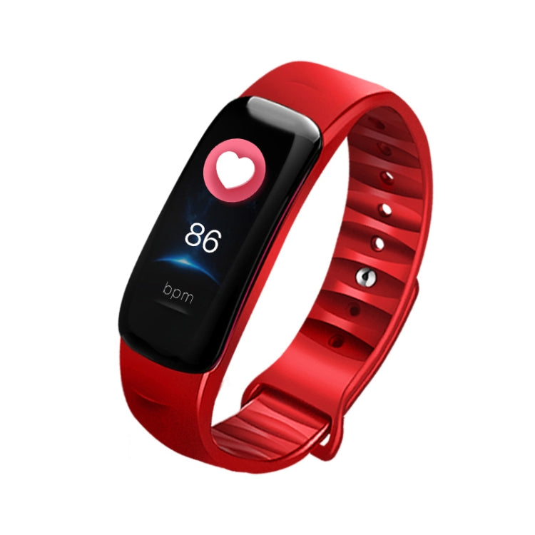 DOMIN0 C1S 0.96 inches IPS Color Screen Smart Bracelet IP67 Waterproof, Support Call Reminder /Heart Rate Monitoring /Blood Pressure Monitoring /Sleep Monitoring /Sedentary Reminder / Remote Control – Waterproof, TPU Red