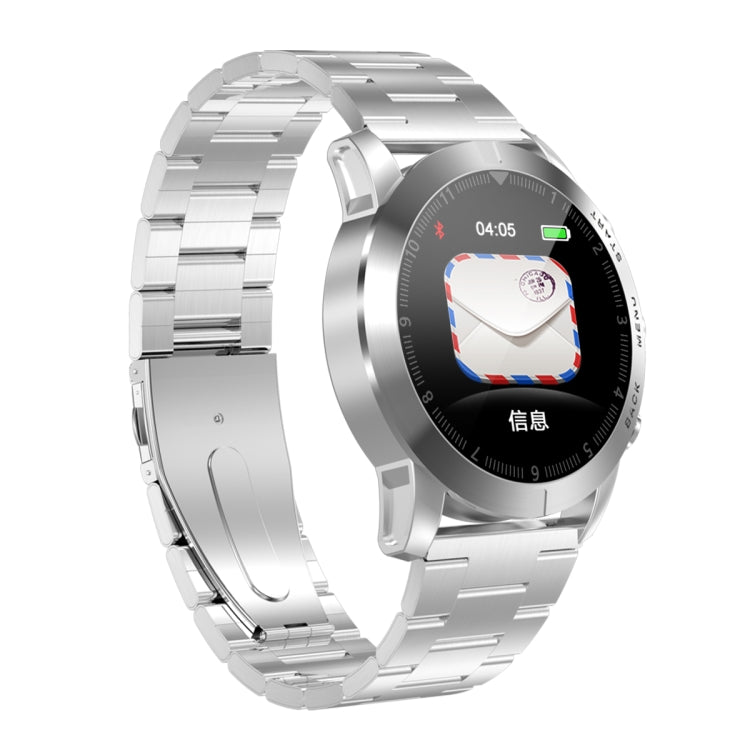 DTNO.1 S10 1.3 inches TFT Color Screen Smart Bracelet IP68 Waterproof, Steel Watchband, Support Call Reminder /Heart Rate Monitoring /Sleep Monitoring /Multi-sport Mode Silver