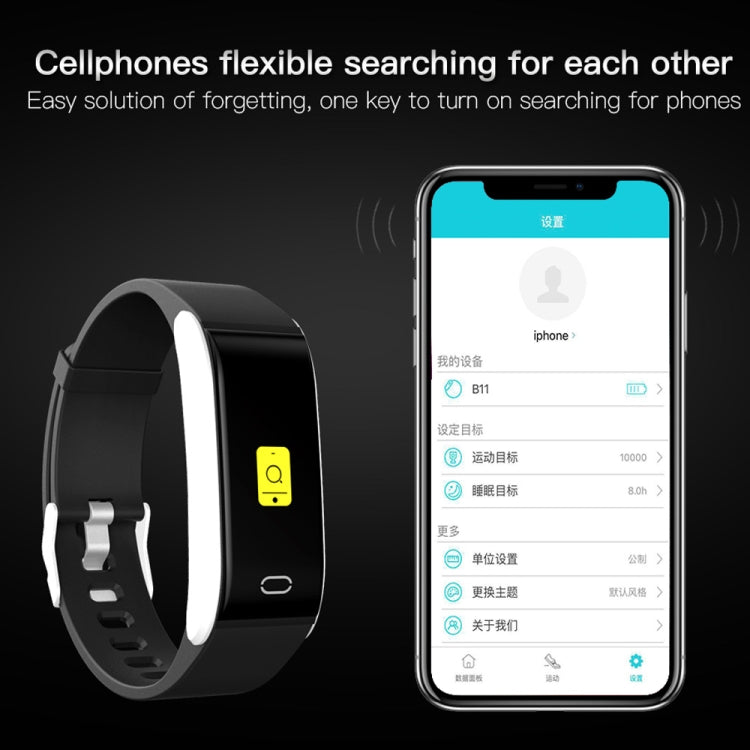 B11 0.96 inches IPS Color Screen Smart Bracelet IP67 Waterproof, Support Call Reminder /Heart Rate Monitoring /Blood Pressure Monitoring /Sleep Monitoring / Sedentary Reminder – Waterproof