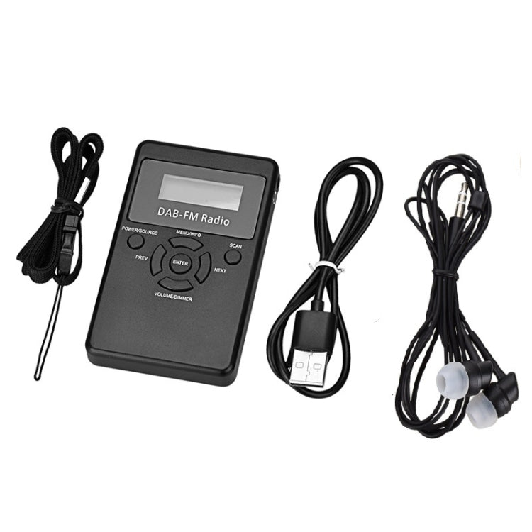 HRD-101 Portable Mini Digital DAB+FM Radio with Lanyard & Headset – Lanyard