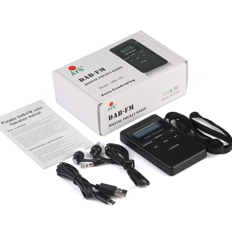 HRD-101 Portable Mini Digital DAB+FM Radio with Lanyard & Headset – Lanyard