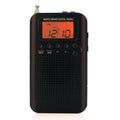 HRD-104 Mini Portable FM + AM Two Band Radio with Loudspeaker Black