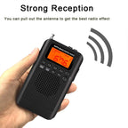 HRD-104 Mini Portable FM + AM Two Band Radio with Loudspeaker