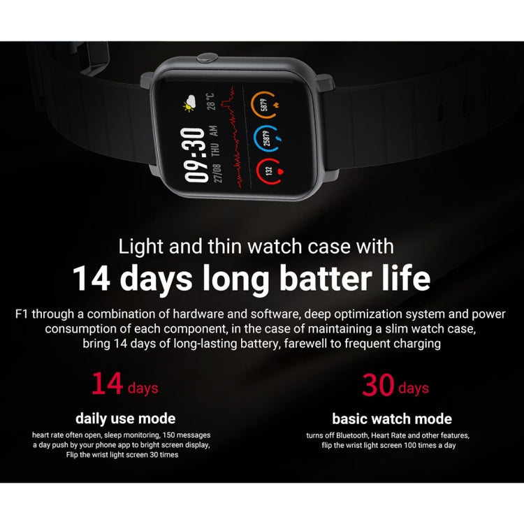 SMA-F1 Sports Watch – 1.3" Screen, IP68 Waterproof, Blood Pressure Monitoring
