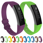 Solid Color Silicone Watch Band for FITBIT Alta / HR, Size: L(Brown), L