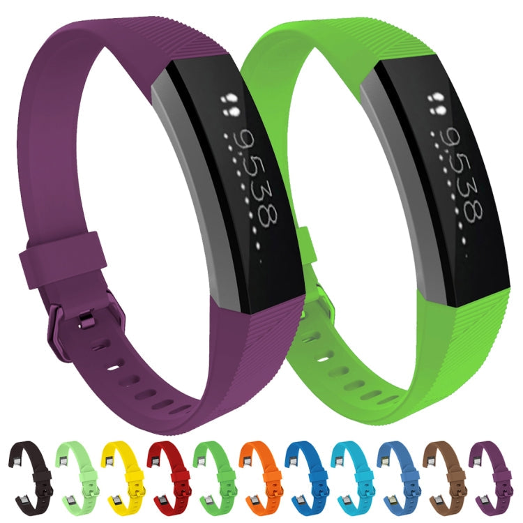 Solid Color Silicone Watch Band for FITBIT Alta / HR, Size: L(Brown), L – Durable Build, Easy to Use