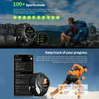 HAMTOD Smart Watch – 1.6" Screen, Heart Rate Monitoring, Bluetooth Call