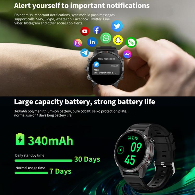 HAMTOD Smart Watch – 1.6" Screen, Heart Rate Monitoring, Bluetooth Call