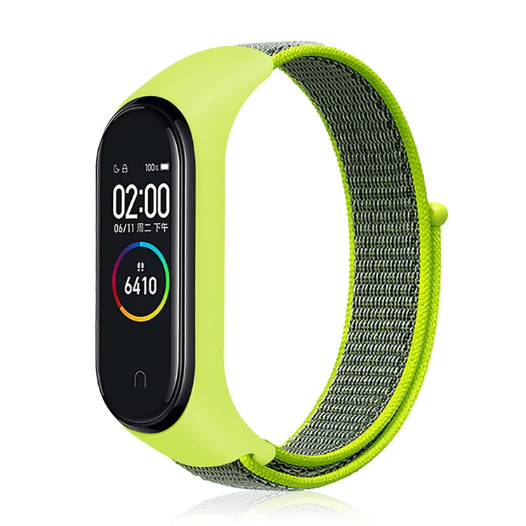 Smart Watch Nylon Woven Watch Band for Xiaomi Mi Band 3 / 4 Light Green