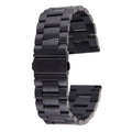 For Fitbit Blaze Smart Watch Butterfly Buckle 3 Beads Stainless Steel Watchband Black
