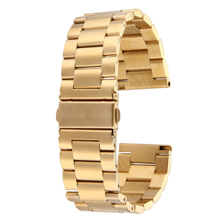 For Fitbit Blaze Smart Watch Butterfly Buckle 3 Beads Stainless Steel Watchband – Durable Build, Easy to Use Gold