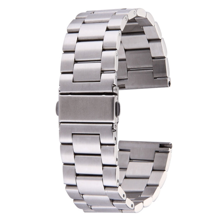 For Fitbit Blaze Smart Watch Butterfly Buckle 3 Beads Stainless Steel Watchband – Durable Build, Easy to Use Silver