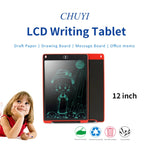 Portable 12 inch LCD Writing Tablet Drawing Graffiti Electronic Handwriting Pad Message Graphics Board Draft Paper with Writing Pen, 12 inch White, 12 inch Black, 12 inch Green, 12 inch Blue, 12 inch Red