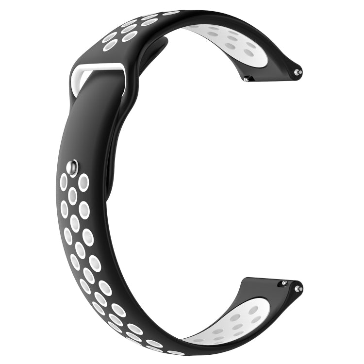 Double Color Watch Band for Galaxy S3 Ticwatch Pro Black White