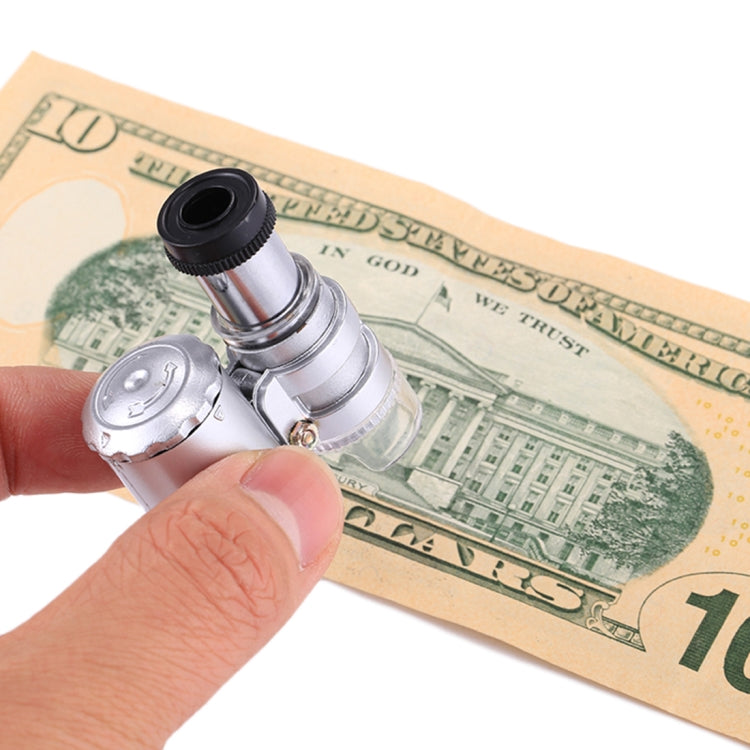 Mini Portable 60X Jewelry Appraisal Microscope with LED Light & Currency Detecting Function Default Title