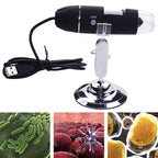 1000X Magnifier 0.3MP Image Sensor USB Digital Microscope with 8 LED & Professional Stand, 1000X 1000X