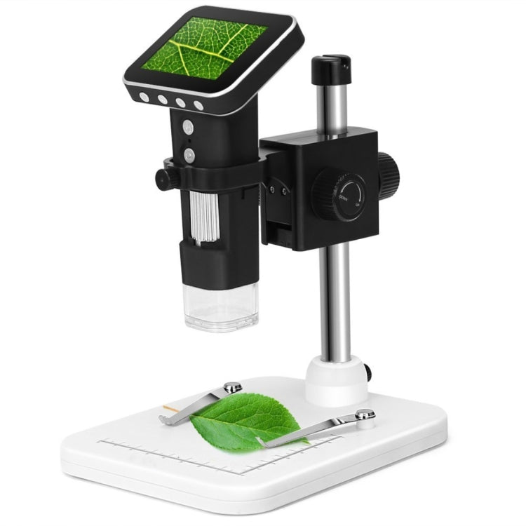 500X Zoom Magnifier 3MP Image Sensor USB Digital Microscope with 2.5 inch Screen & 8 LED & Professional Stand, Support TF Card, DMS-015M 500X DMS-015M 500X