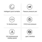 VEIKK A15PRO 10x6 inch 5080 LPI Type-C Interface Smart Touch Electronic Graphic Tablet