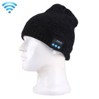 Square Textured Knitted Bluetooth Headset Warm Winter Hat with Mic for Boy & Girl & Adults Default Title