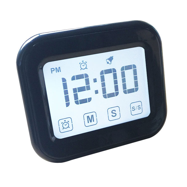 Kitchen Timer Digital Alarm Clock Large LCD Touch Screen Come with Night Light for Cooking Baking Black