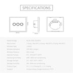 NEO NAS-SC03W Wireless WiFi EU Smart Light Control Switch 3Gang, 3 Gang