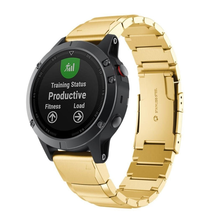 Quick Dismantling Steel Watch Band for Garmin Fenix 5 22mm, For Garmin Fenix 5 For Garmin Fenix 5 Gold