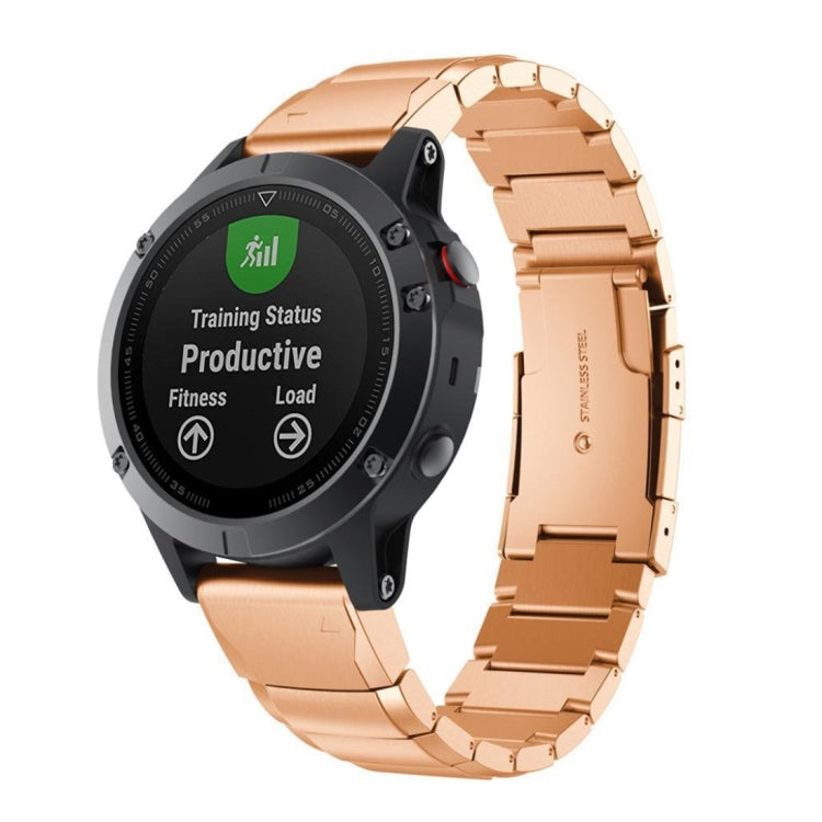 Quick Dismantling Steel Watch Band for Garmin Fenix 5 22mm, For Garmin Fenix 5 For Garmin Fenix 5 Rose Gold