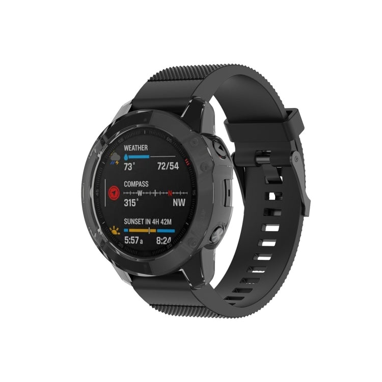 For Garmin Fenix 6 TPU Half Coverage Smart Watch Protevtice Case, For Garmin Fenix 6