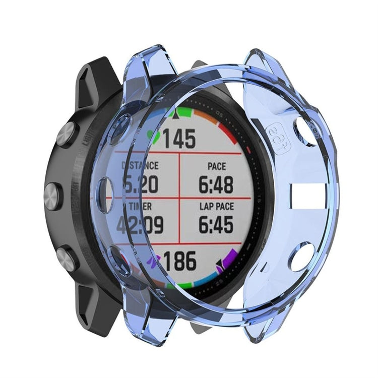 For Garmin Fenix 6s TPU Half Coverage Smart Watch Protevtice Case, For Garmin Fenix 6s For Garmin Fenix 6s Blue