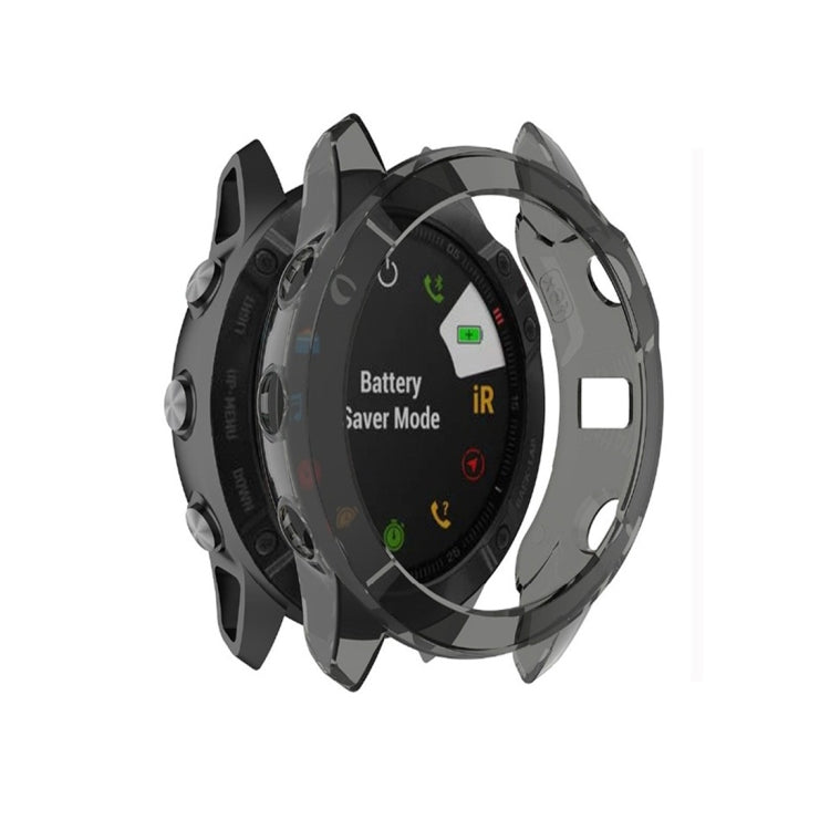 For Garmin Fenix 6X TPU Half Coverage Smart Watch Protevtice Case, For Garmin Fenix 6X For Garmin Fenix 6X Black
