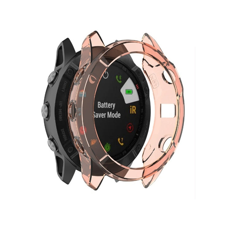 For Garmin Fenix 6X TPU Half Coverage Smart Watch Protevtice Case, For Garmin Fenix 6X For Garmin Fenix 6X Orange
