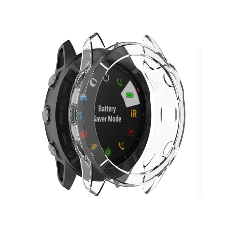 For Garmin Fenix 6X TPU Half Coverage Smart Watch Protevtice Case, For Garmin Fenix 6X For Garmin Fenix 6X White