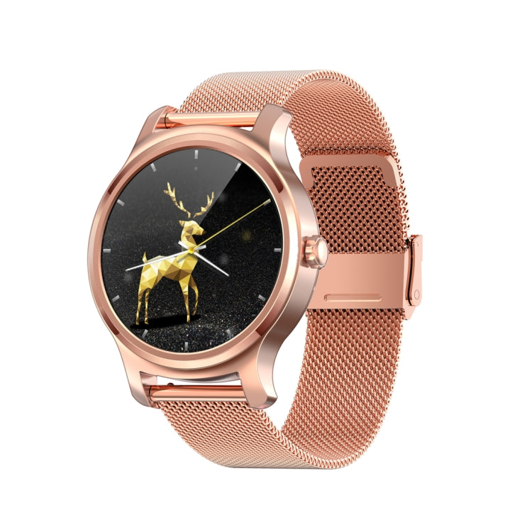 SMA-R2 Smart Watch – 1.3" Screen, IP65 Waterproof Rose Gold Metal Strap