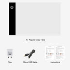 2.2W 5V LED Three Level of Brightness Dimmable A5 Acrylic USB Copy Boards Anime Sketch Drawing Sketchpad