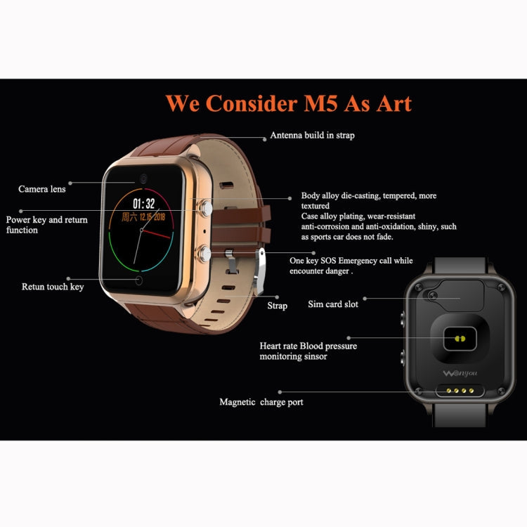 M5 1.54 inch TFT Color Screen Smart Bracelet, Support Call Reminder/ Heart Rate Monitoring /Blood Pressure Monitoring/ Sleep Monitoring/Blood Oxygen Monitoring