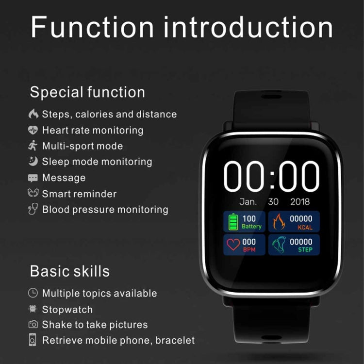 Q58S Smart Watch – 1.3" Screen, IP67 Waterproof, Blood Pressure Monitoring