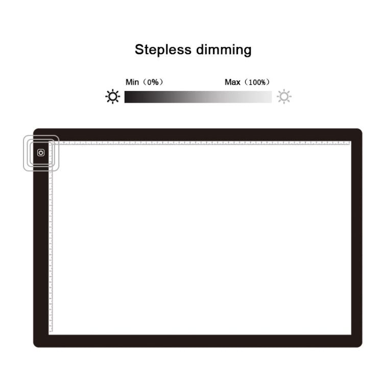 23W 12V LED Three Level of Brightness Dimmable A2 Acrylic Copy Boards Anime Sketch Drawing Sketchpad, EU Plug, EU Plug