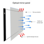 3.5W 5V LED USB Three Level of Brightness Dimmable A4 Acrylic Scale Copy Boards Anime Sketch Drawing Sketchpad with USB Cable 1.5m & Power Adapter, Copy Boards with USB Cable 1.5m & Power Adapter